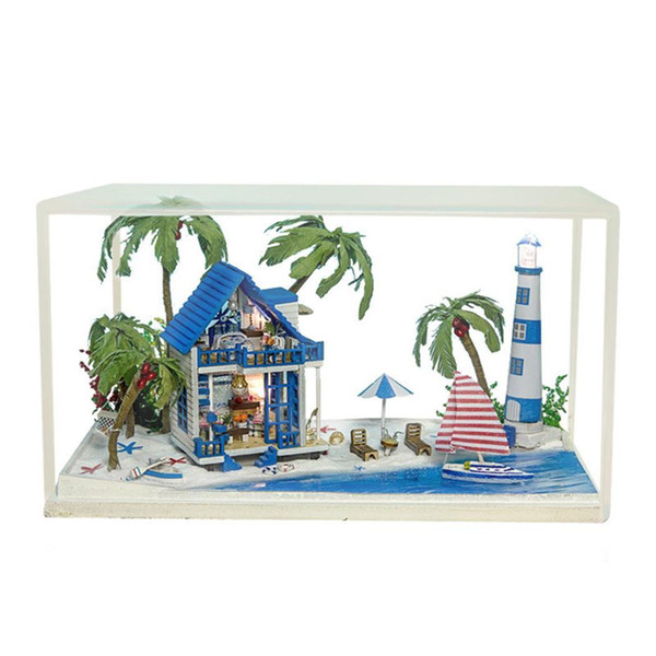 Miniature Doll House DIY Wooden DIY Doll House Wooden Doll Houses Seaview House Assembly Building Model