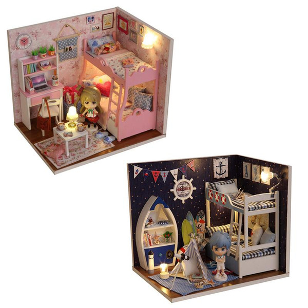 2018 DIY Cabin Assembled Model Toy Valentine's Day Birthday Gift Assembled Cabin Toy With Doll