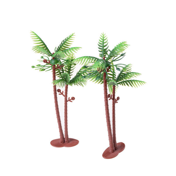 2pcs Coconut Tree Model Railway Park Layout Scenery Dollhouse Decoration 14.5cm Dollhouse Decor Tree