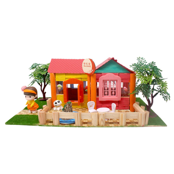 Handcrafts Miniature Project DIY Dolls House Garden Yard Building Model Kids Hands-on Toy Birthday Gift