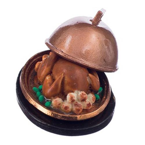 New 1:12 Dollhouse Miniature Christmas Turkey With Lid