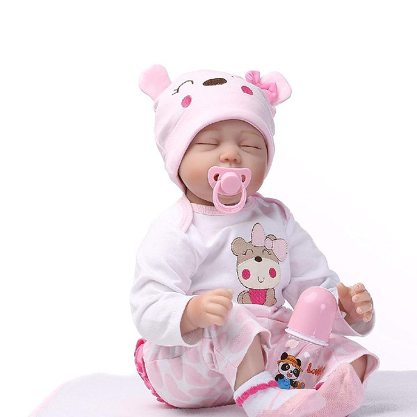 Realistic Sleeping Reborn Baby Doll Soft Silicone Girl Lifelike Toy