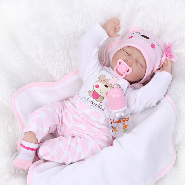 55cm Baby Reborn Dolls Black girl doll Full Silicone Body Bebe Reborn Baby Dolls children gifts kids toys play house toys