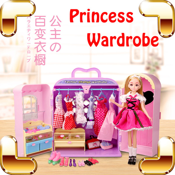New Arrival Gift Doll Wardrobe Baby Dollhouse Toys Girls Favour Simulation Game Fashion Change Cloth Figure Education Learning