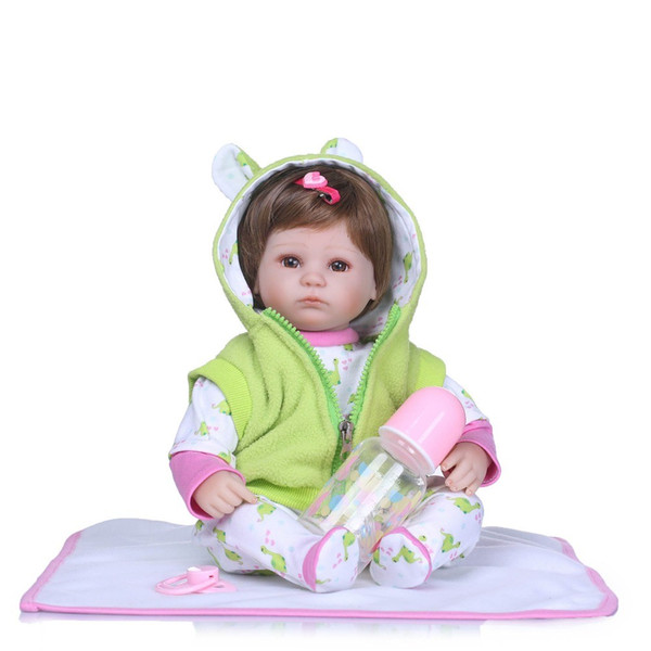 16 Inch 40cm Realistic Reborn Babies Vinyl Silicone Lifelike Boy Body Baby Dolls For Princess Children Kids Sleeping Toy