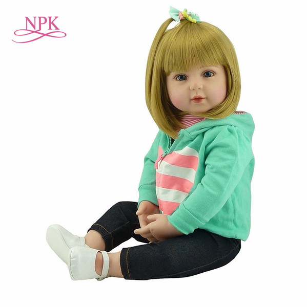 Doll Reborn 47/60cm Soft Touch Silicone Reborn Baby Dolls Vinyl Toys Big Dolls For Girls Baby Dolls With Blond hair