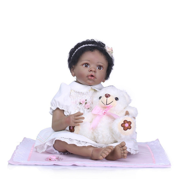 Silicone Reborn Baby Doll kids Playmate Gift For Girls 22Inch Baby Alive Vinyl Soft Toys For Bebe Reborn Brinquedo Gifts