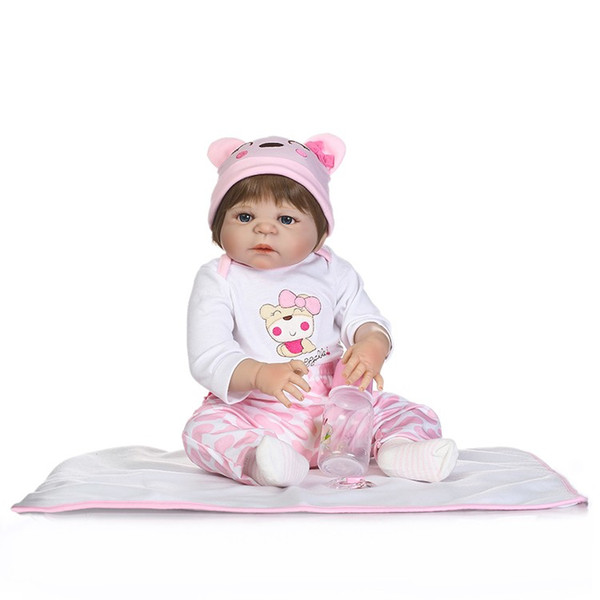 19inches 46cm New Arrival Baby Girl Reborn Dolls Kids Toy Full Silicone Vinyl Real Life Bebe Reborn Alive Doll