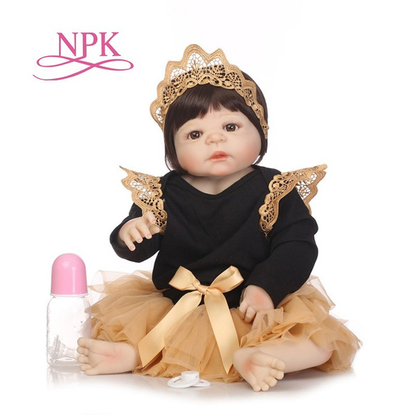 Full Vinyl Silicone Reborn Baby Doll Toys Lifelike Baby-Reborn Princess Doll Child Birthday Xmas Gift