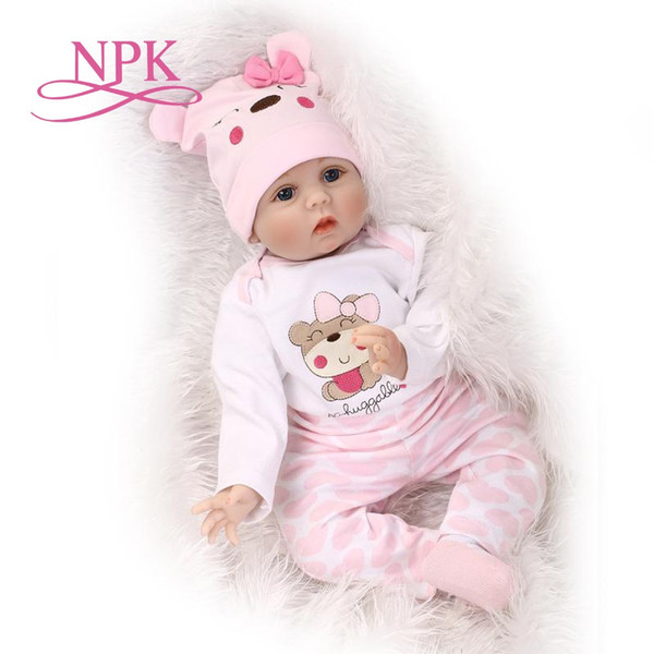 55CM Soft Body Silicone bebe Reborn Baby Doll Toy For Girls NewBorn Baby Birthday Gift Bedtime Early Education Christmas Gift