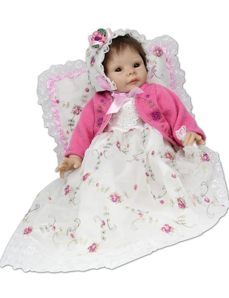 22 inch Reborn baby silicone vinyl dolls handmade realistic lovely baby gift