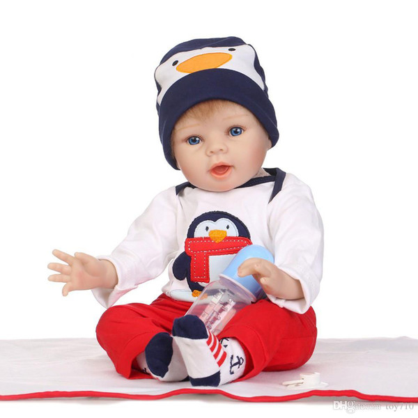 22inch 55 Cm Silicone Reborn Dolls Wholesale Lifelike Baby Boys Newborn Fashion Doll Christmas Gift