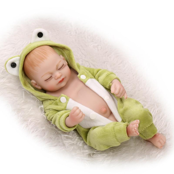 NPK COLLECTION 25cm Full body silicone reborn baby dolls toy newborn babies birthday present bedtime play house bath shower toy