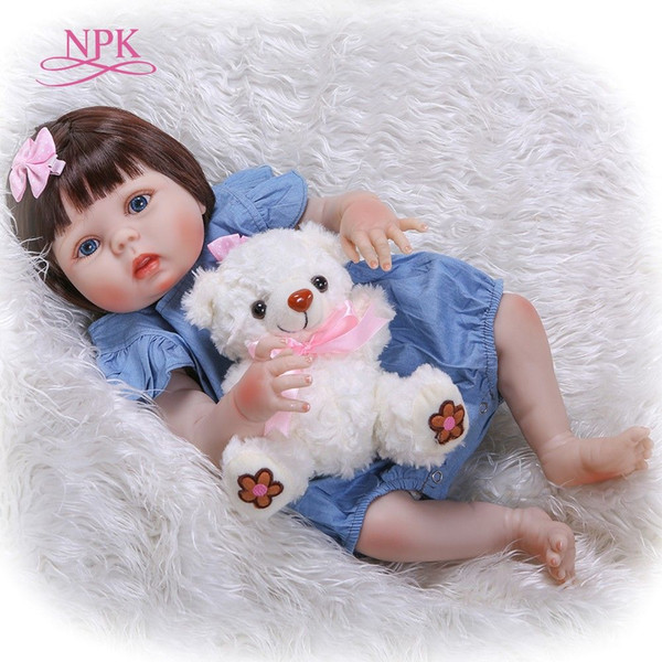 23'' Princess Girl Doll Handmade Full Silicone Vinyl Reborn Baby Dolls 57CM Kids Bathe Toy Play House Toy Doll for Girls