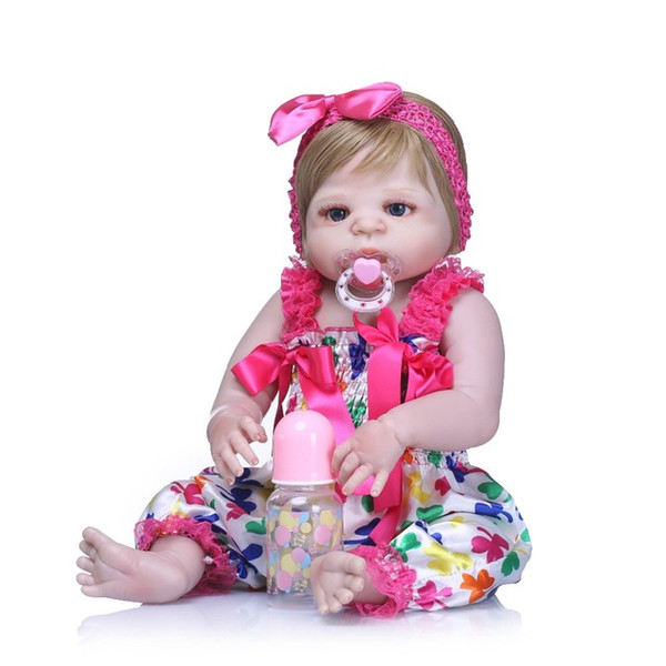 Silicone Reborn Baby Doll Toys Lifelike Soft Vinyl Newborn babies 46CM Reborn doll Birthday Gift Girls Brinquedos