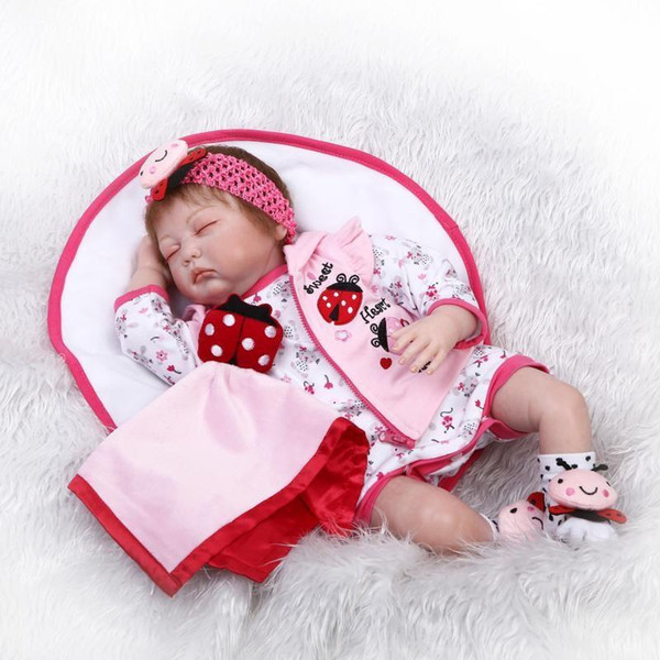 55cm Silicone Reborn Baby Doll Toys Simulation Newborn Baby Doll Play House Toy Girls Brithday Gifts Reborn Doll