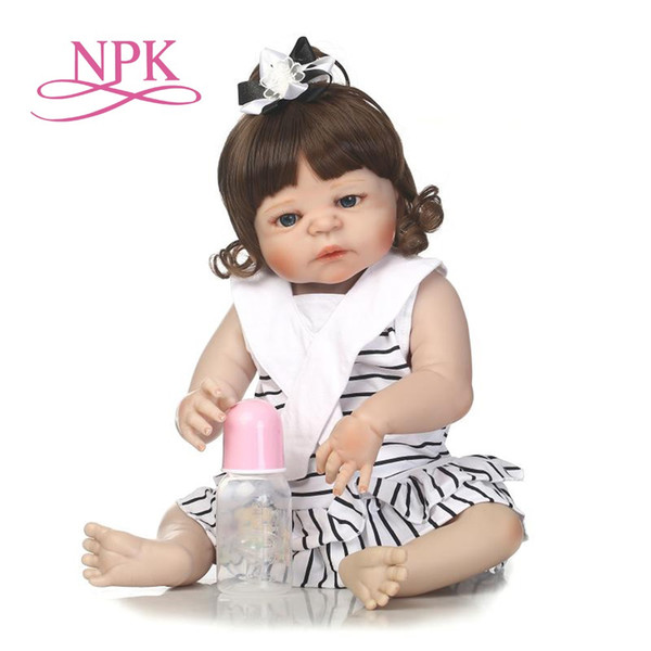 reborn baby girl doll full vinyl silicone soft real gentle touch toys or gift for children Birthday and Christmas