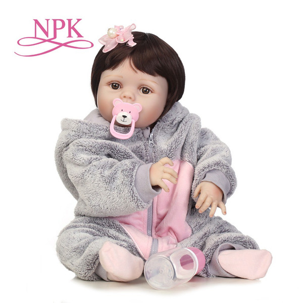 56cm realistic bebe bonecas full silicone baby girl with lovely stress best kids gift silicone reborn baby dolls