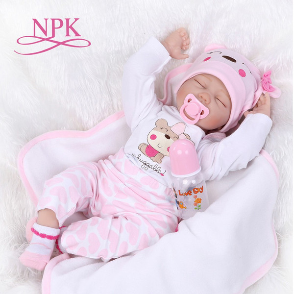 55cm silicone reborn baby doll toys lifelike sleeping newborn girls baby play house girls birthday gifts reborn doll