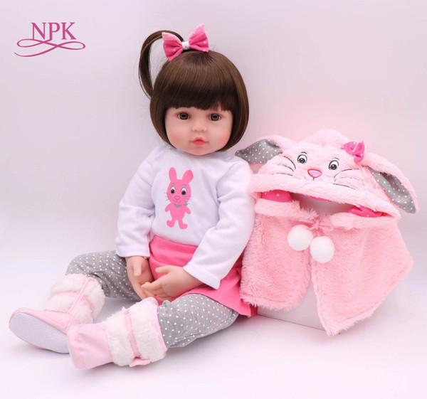 47CM Silicone Reborn Super Baby Lifelike Toddler Baby Bonecas Kid Doll Bebe Reborn Brinquedos Reborn Toys For Kids Gifts