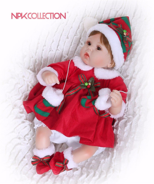 40CM New Handmade Silicone vinyl adorable Lifelike toddler Baby Soft Toys Baby Alive For Bebe Reborn the best Xmas gift