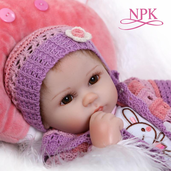 soft silicone reborn baby doll toys lifelike 40cm vinyl reborn babies play house bedtime toy birthday gift for girl