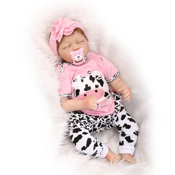 55CM Bebe Reborn Doll Lifelike Soft Silicone Reborn Baby Dolls Toys For Girls Birthday Gift Fashion Baby Dolls