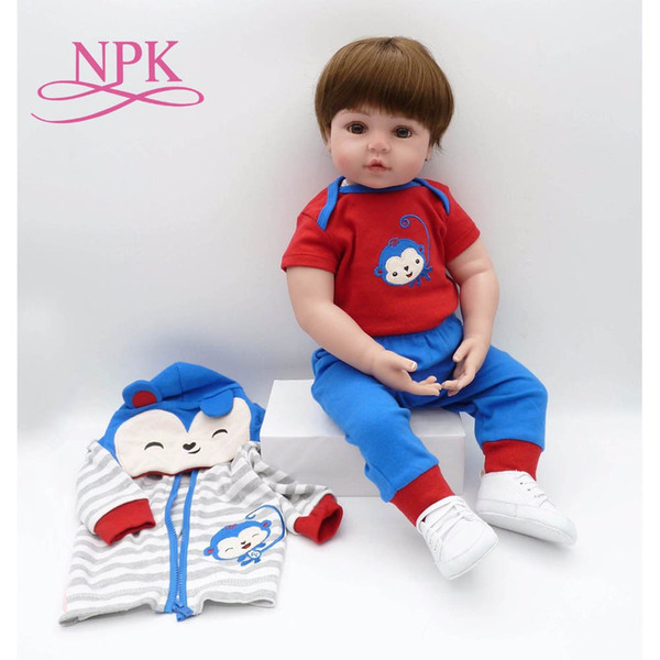 56cm about 22 '' inch silicone limbs and cloth body baby reborn dolls best children Early education gift and playmates