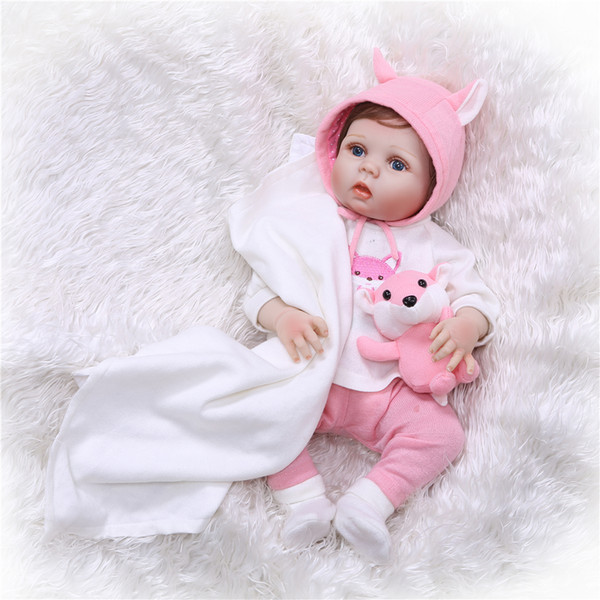 55cm Full Silicone Vinyl Reborn Baby Doll Toys Lifelike Soft Touch Newborn babies Doll Reborn Birthday Gift Girls Brinquedos