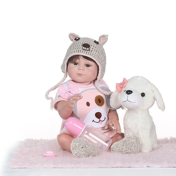 Full Body Silicone Reborn Girl Baby Doll Toys Lifelike Baby Reborn Doll Child Birthday Christmas bebe Gift reborn bonecas