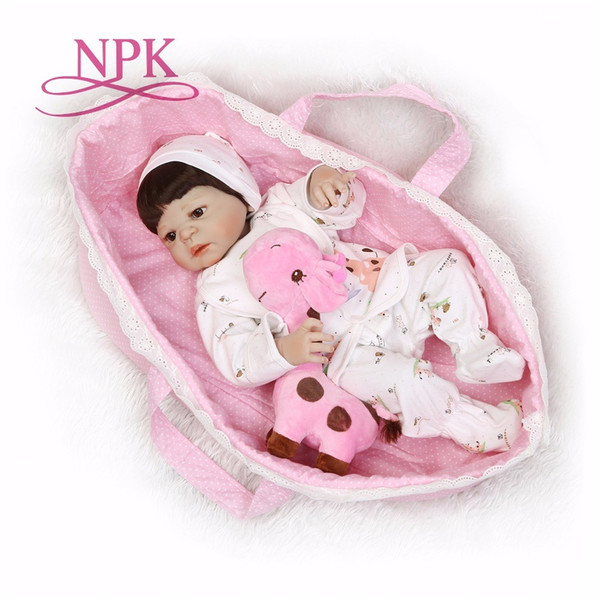 55cm full body Silicone reborn Baby Doll Girl Newbron Lifelike Bebe Reborn toys playmates for kids