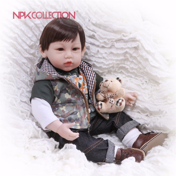 22' New arrival reborn doll Silicone vinyl adora Lifelike toddler Baby boneca reborn hot toys playmate for children Xmas