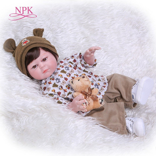 Real 48CM Full Body Silicone Reborn Babies Doll Bath Toy Lifelike Newborn Princess Baby Doll Toy Girls Birthday Gift & Toys