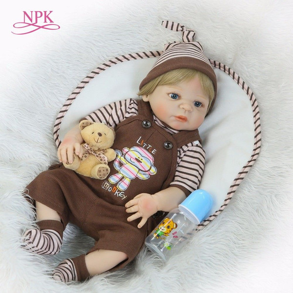 Lifelike Reborn Baby Dolls 46CM Babies Doll Full Vinyl Body So Truly Girl Model Doll For Toddler bebe Kids Toy Gifts