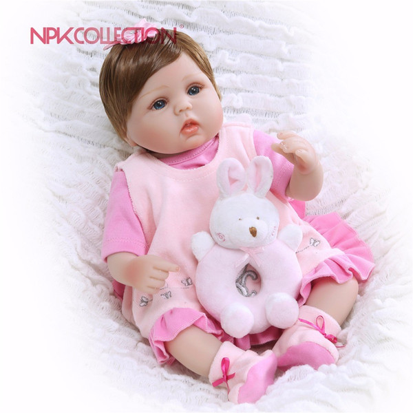 18 Inches 45cm Silicone Reborn Baby Doll kids Playmate Lifelike cute giraffe Baby Baby Dolls For Princess Children Kids Toy