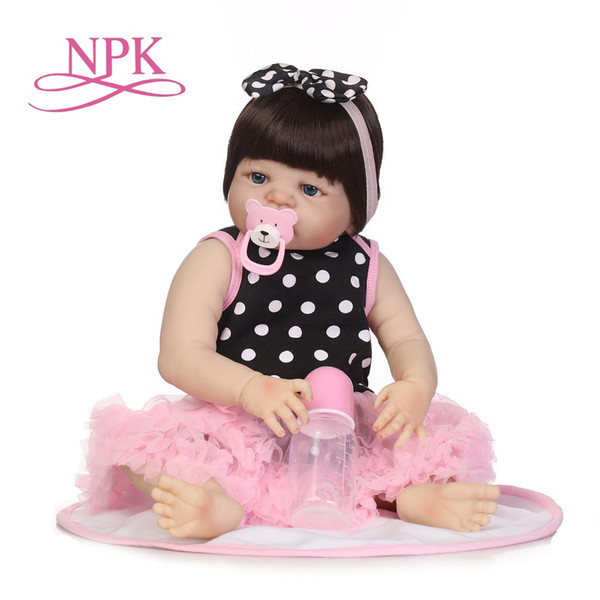 55CM Soft Silicone Reborn Baby Doll Girl Toys Lifelike Babies Boneca Full VInyl Fashion Dolls Reborn Reborn Menina