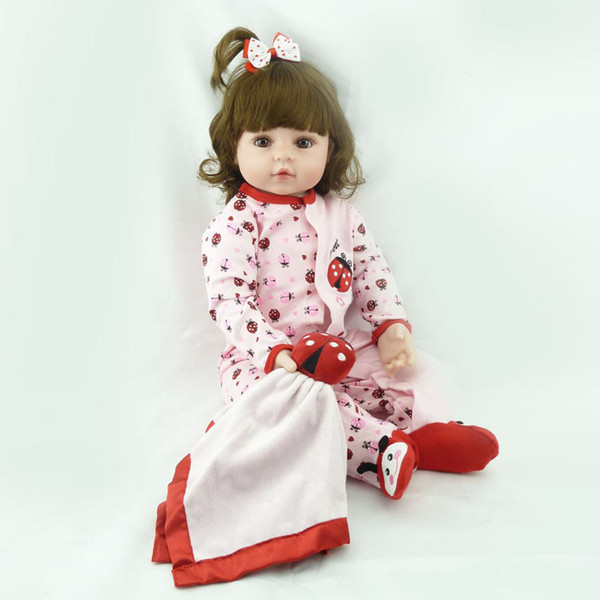 Reborn Doll 48cm Baby Girl Dolls Soft Silicone Boneca Reborn Brinquedos Bonecas Kid'S Gifts Toys Bed Time Plamates