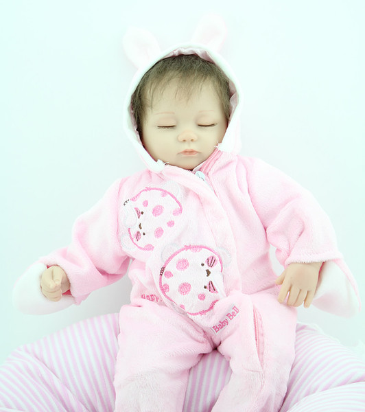 New Fashion 45 cm Baby Reborn Baby Dolls Lifelike Doll Reborn Babies Toys Soft Silicone Baby Toys Real Touch Lovely Newborn