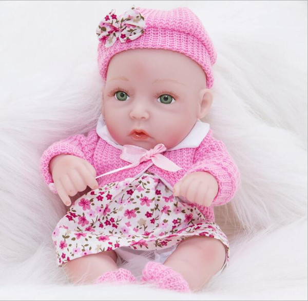 10 ''Full Vinyl Reborn Baby Soft Silicone Collection Newborn Doll Fashion Girl Doll Live Like Real Baby Gift For Child Christmas Or Birthday