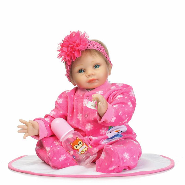 55 cm Silicone Reborn Dolls Soft Cloth Body Lifelike Reborn Babies For Girls Playhouse Toys Children Gifts Brinquedos