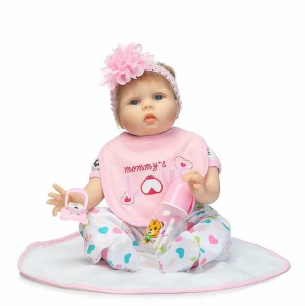 22 Inch Real Lifelike Reborn Babies Cloth Body Newborn Princess Girl Dolls Children Birthday Xmas Gift