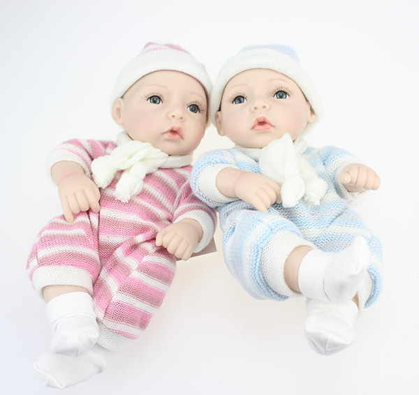 Fashion Full Silicone Vinyl Reborn Baby Doll Real Life Fashion Doll Toy for Baby Gift Birthday and Christmas