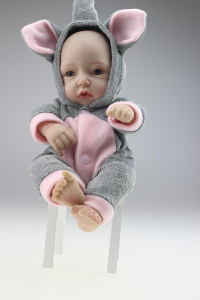 Handmade 10 Inch Mini Reborn Baby Doll Full Silicone Baby Toy Collection Doll Reborn Popular Princess Girl So Clever