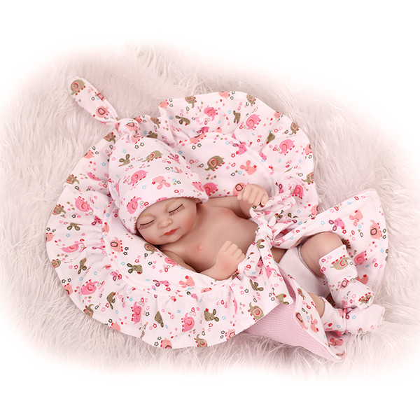 Realistic Fashion Doll Baby Mini Collection Full Silicone Reborn Baby Doll Toy Gift for Baby Christmas and Birthday