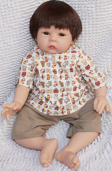 Silicone Lifelike Baby Girl Doll 22inch Collectible Reborn Babies Lifelike Finished Doll Realistic Newborn Baby Doll