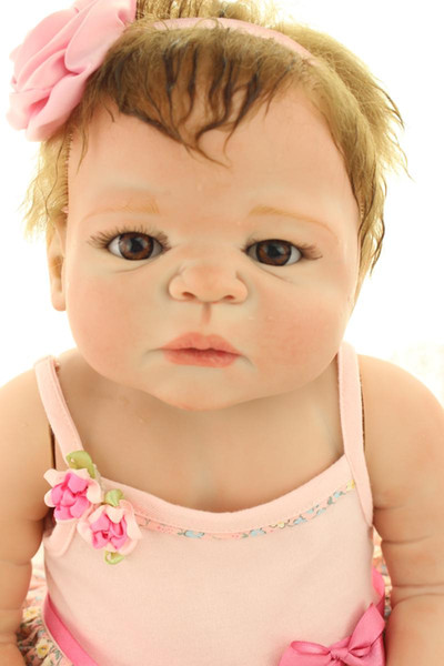 23 Inch Lifelike Princess Girl Full Silicone Vinyl Reborn Baby Dolls Handmade Doll Toy Realistic Doll Baby Alive Christmas Gift