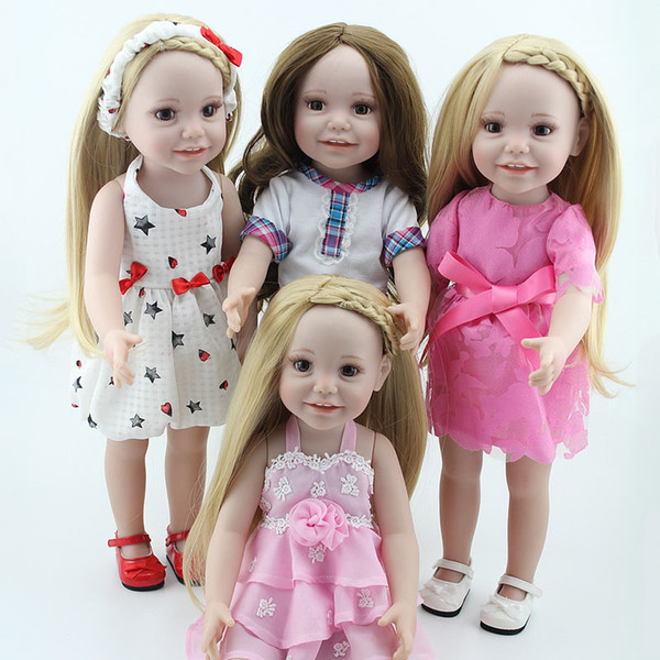 American Girl Doll Princess Doll 18 Inch/45 cm, Soft Plastic Baby Doll Plaything Toys for Children Free Shipping