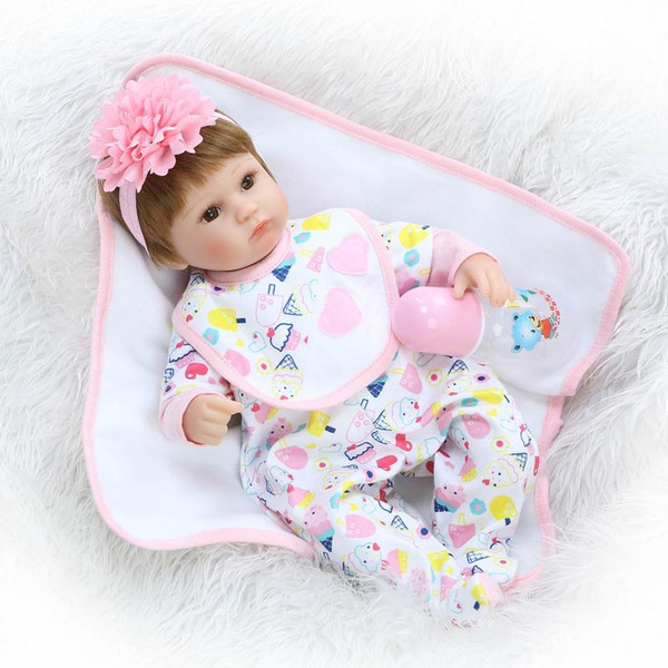 18 Inch 45 cm Baby Soft Silicone Reborn dolls Lifelike Doll Reborn Babies For Children's toys