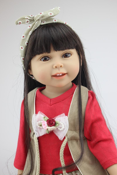 Full Vinyl Silicone Baby Doll Handmade Reborn Baby Dolls Real 18 inch Lifesize Baby Doll Reborn Finished Doll Christmas Gift