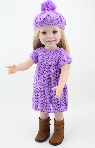 American Girl Doll Princess 18 Inch/45 cm Soft Plastic Baby Doll Plaything Toys for Children